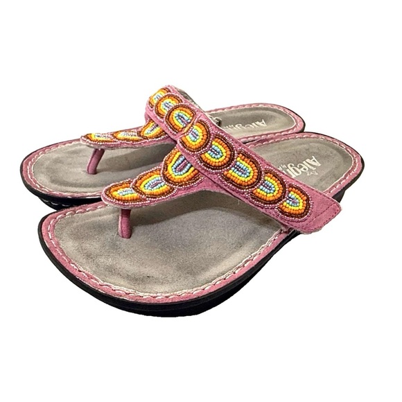 Alegria Carina Bead-Azzled Thong Sandals Pinckney Rainbows Size 37 US 7 Comfort - Picture 13 of 16